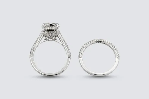 9ct White Gold Diamond Engagement Ring & Wedding Band Set 2.00ct