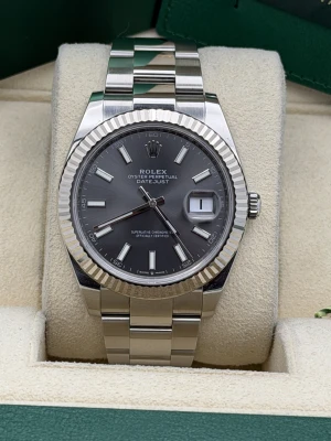 Rolex Datejust 41mm slate grey baton dial, oyster bracelet 126334 2022