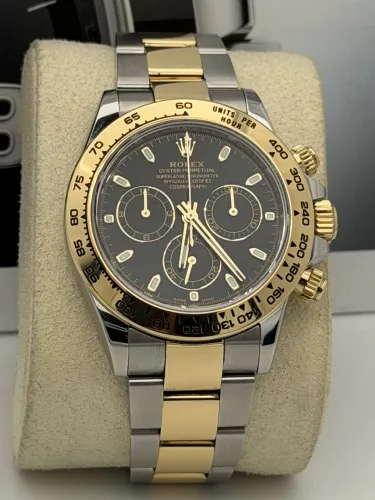 Rolex Daytona 40mm, , 116503 yellow gold bi metal black baton dial, oyster bracelet, 2023