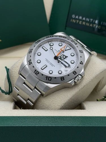 Rolex Explorer 2 42mm polar white dial, oyster bracelet, 2023 unworn