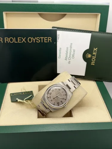 Rolex Air King 34mm 114200 silver roman dial, s/steel oyster bracelet 2007