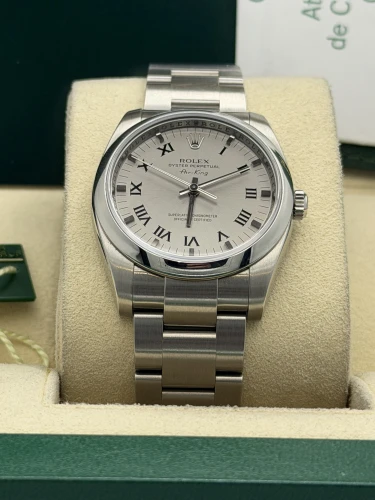 Rolex Air King 34mm 114200 silver roman dial, s/steel oyster bracelet 2007
