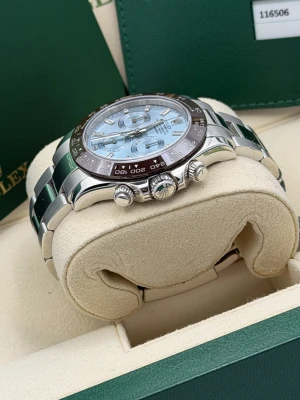 Rolex Daytona 40mm, 116506 platinum ice blue baguette dial  2019