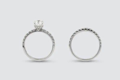 9ct White Gold Diamond Engagement Ring & Wedding Band Set 1.85ct