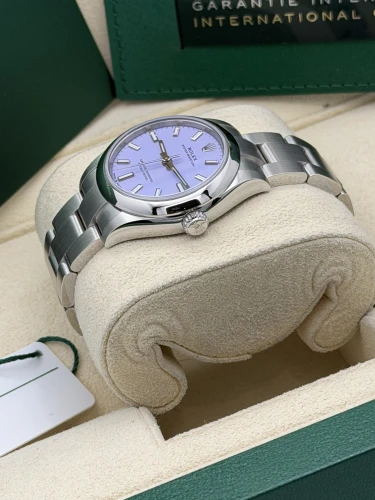 Rolex Oyster Perpetual 31mm, 277200, lavender dial, oyster bracelet, 2025