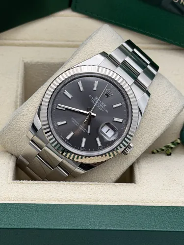 Rolex Datejust 41mm slate grey baton dial, oyster bracelet 126334 2022