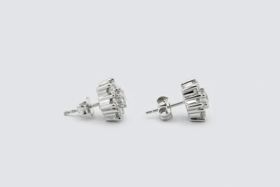 9ct White Gold Diamond Star Earrings 2.00ct