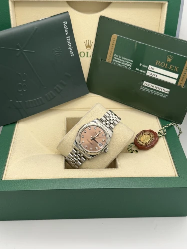 Rolex Datejust 31mm 178274 pink diamond dot dial, jubilee bracelet, 2008