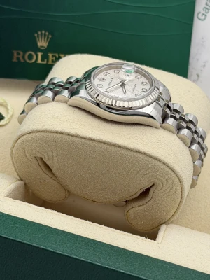 Rolex Datejust 26mm 179174, silver jubilee dial, fluted bezel, jubilee, 2006