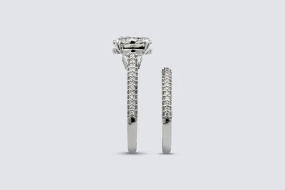 9ct White Gold Diamond Engagement Ring & Wedding Band Set 2.00ct