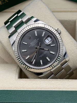 Rolex Datejust 41mm slate grey baton dial, oyster bracelet 126334 2022