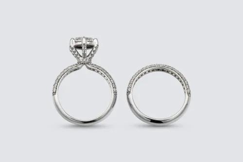 9ct White Gold Diamond Engagement Ring & Wedding Band Set 2.00ct