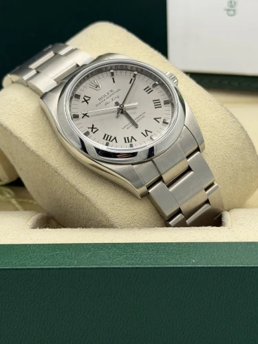 Rolex Air King 34mm 114200 silver roman dial, s/steel oyster bracelet 2007