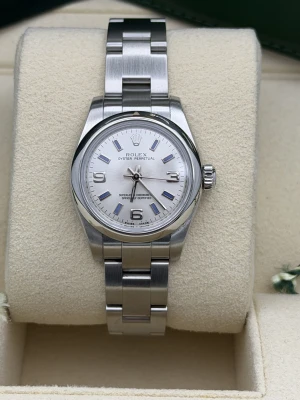 Rolex Oyster Perpetual 26mm 176200 silver baton dial 2009