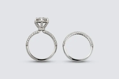 9ct White Gold Diamond Engagement Ring & Wedding Band Set 2.00ct