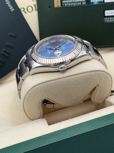 Rolex Datejust 2 41mm 116334 blue roman dial, oyster bracelet, 2014