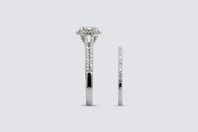 9ct White Gold Diamond Engagement Ring & Wedding Band Set 1.00ct
