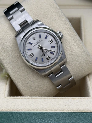 Rolex Oyster Perpetual 26mm 176200 silver baton dial 2009