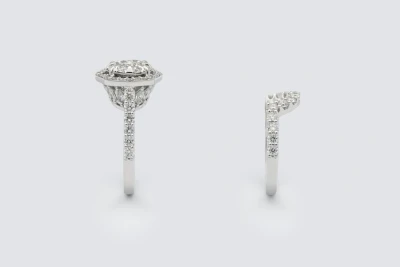 9ct White Gold Diamond Engagement Ring & Wedding Band Set 3.00ct