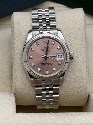 Rolex Datejust 31mm 178274 pink diamond dot dial, jubilee bracelet, 2008
