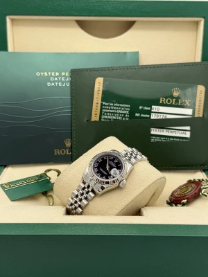Rolex Datejust 26mm 179174 black roman dial jubilee bracelet 2009