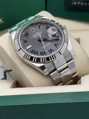 Rolex Datejust 41mm 126334 Wimbledon dial, fluted, oyster bracelet, 2022