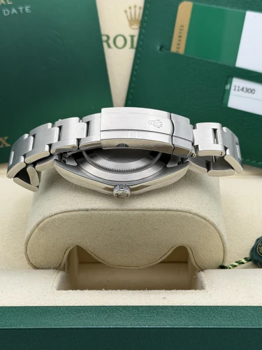 Rolex Oyster Perpetual 39mm 114300 blue dial, oyster bracelet, 2018