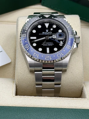 Rolex GMT Master 2 40mm 126710BLNR Batman, stainless steel oyster bracelet, 2022