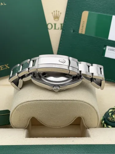 Rolex Datejust 34mm, 115234, pink diamond dot dial, oyster bracelet, 2017